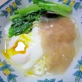 卵と生ハムの即席ラーメン